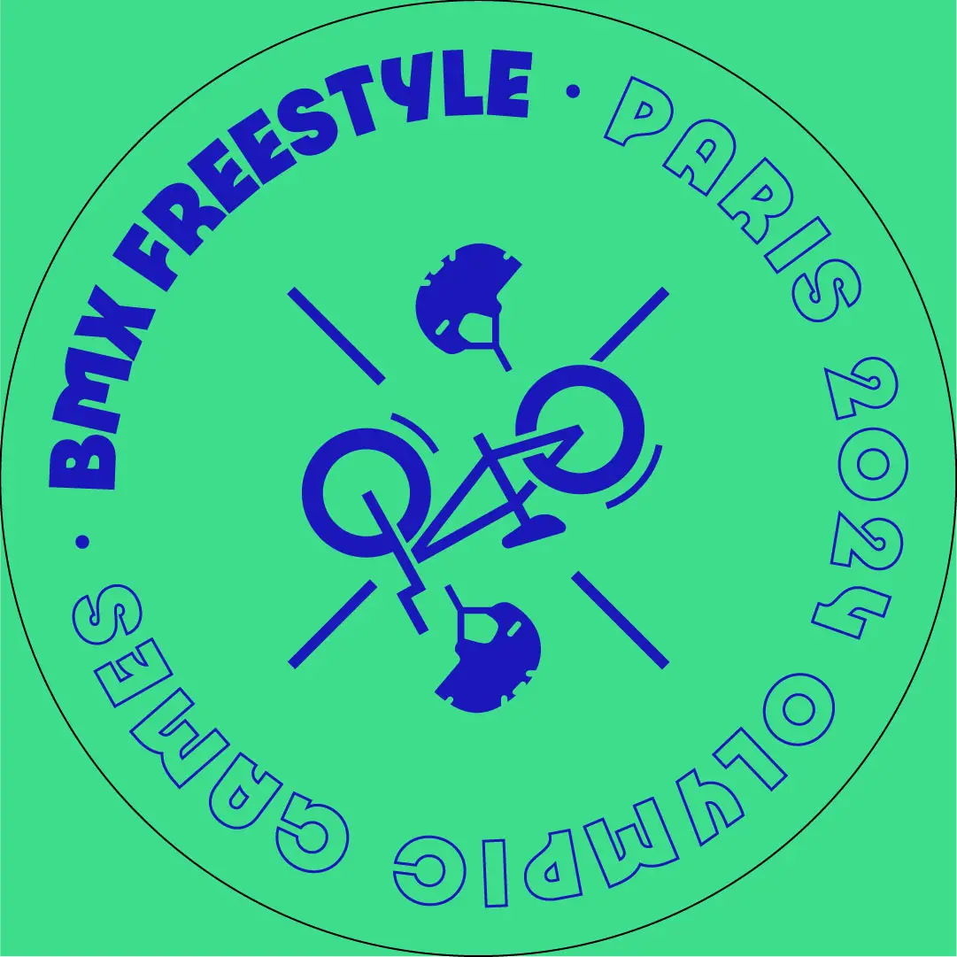paris 2024 bmx freestyle icon graphic